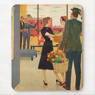 Tapis De Souris Se réunir aux Cibulskis pour regarder la télévisio