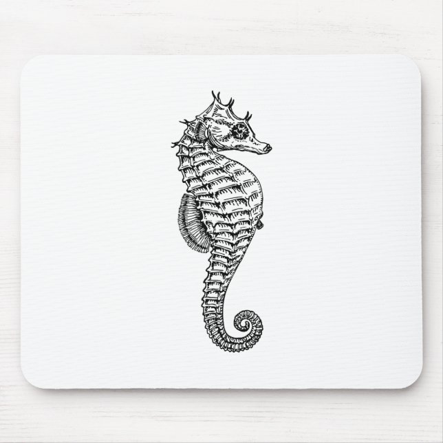Tapis De Souris Sea Horse - Dessin - Seahorse - Vie maritime (Devant)