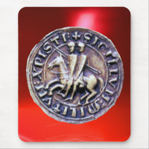 Tapis De Souris SEAL OF THE KNIGHTS TEMPLAR red