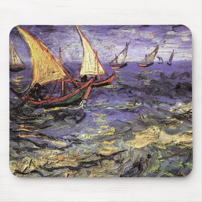 Tapis De Souris Seasons à Saintes Maries par Vincent van Gogh (Devant)