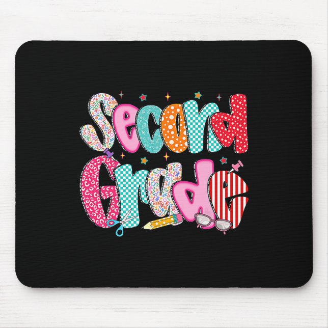 Tapis De Souris Second Grade Girls Back To School Preppy Pencil 2n (Devant)