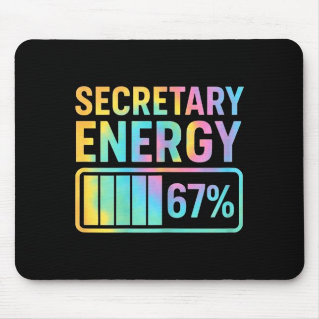 Tapis De Souris Secretary Energy 67 Percent Secretary Retro Vibes  (Devant)