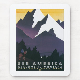 Tapis De Souris See America ~ Welcome to Montana