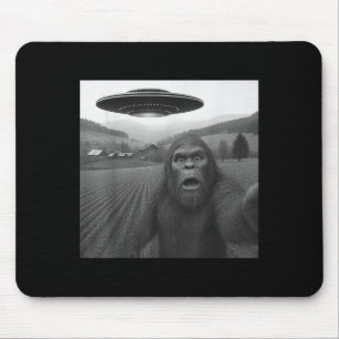 Tapis De Souris Selfie Bigfoot Avec Alien Ufo Dons Drôle Pour Les