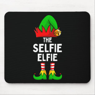 Tapis De Souris Selfie Elfe Elf Correspondant Famille Noël
