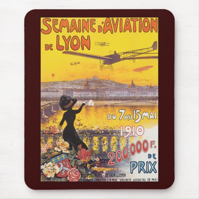 Tapis De Souris Semaine d'aviation de Lyon (Devant)
