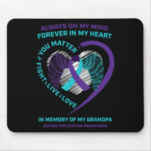 Tapis De Souris Semicolon En Mémoire Du Grand-Père Prévention Du S