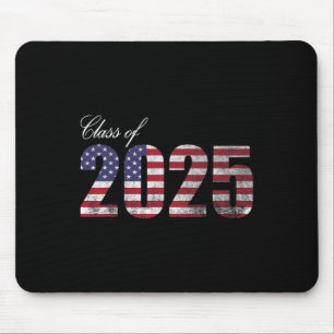 Tapis De Souris Senior 2025 American Flag Usa Graduation Cl Of 202