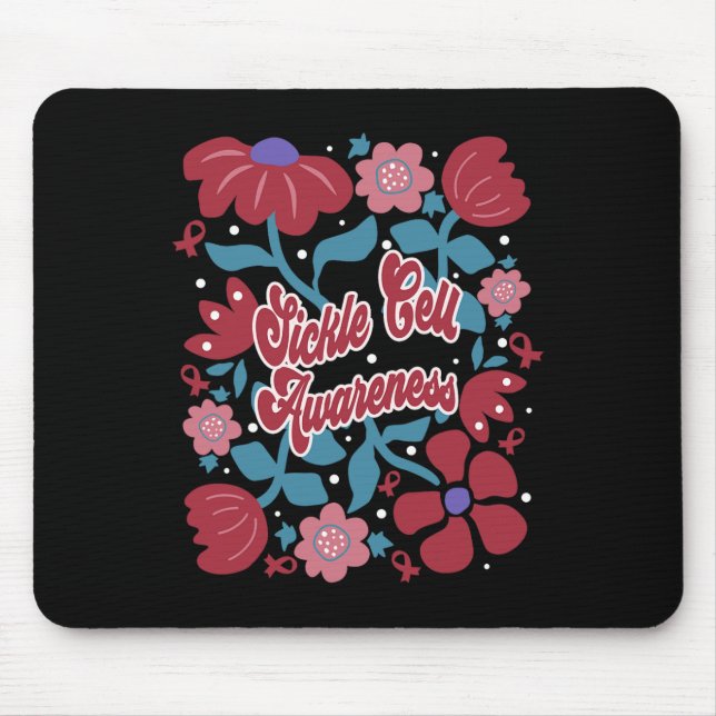 Tapis De Souris Sensibilisation à la faucille Super Bourgogne Fleu (Devant)