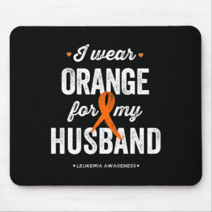Tapis De Souris Sensibilisation à la leucémie Je porte Orange pour