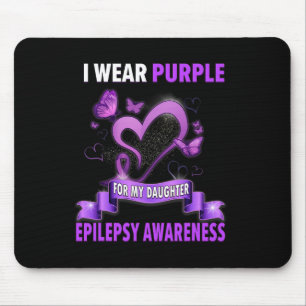 Tapis De Souris Sensibilisation À L'Épilepsie Je Porte Du Violet P