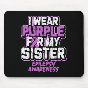 Tapis De Souris Sensibilisation à l'épilepsie Je porte le violet p