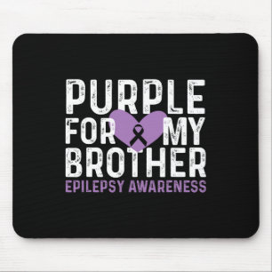 Tapis De Souris Sensibilisation À L'Épilepsie Violet Pour Mon Frèr