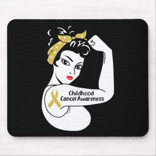 Tapis De Souris Sensibilisation au cancer chez les enfants Femmes