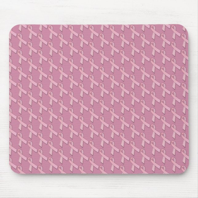 Tapis De Souris Sensibilisation au cancer du sein Rubans roses (Devant)