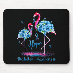 Tapis De Souris Sensibilisation au diabète des flamants roses