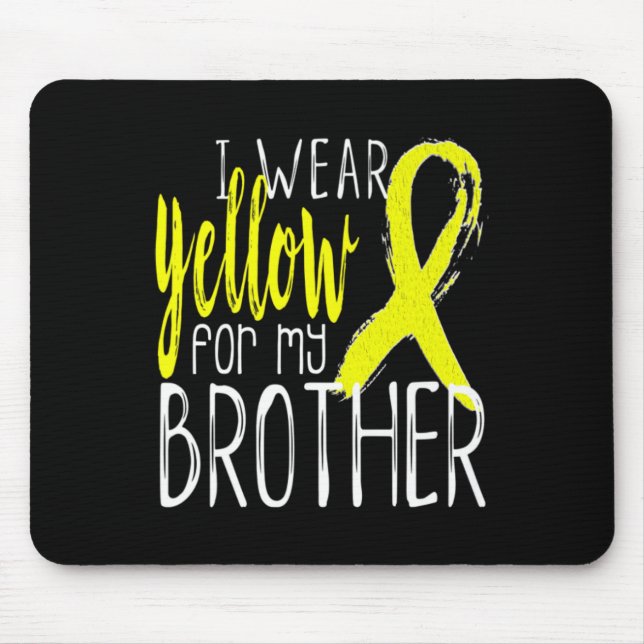 Tapis De Souris Sensibilisation au suicide Je porte un jaune pour  (Devant)