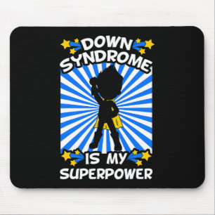 Tapis De Souris Sensibilisation au syndrome de Down Superhero Chro