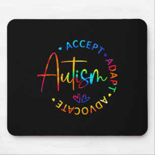 Tapis De Souris Sensibilisation sur l'autisme Accepter Adapt Advoc