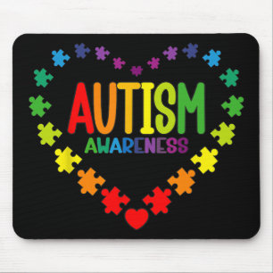 Tapis De Souris Sensibilisation sur l'autisme Amour Coeur Puzzle P