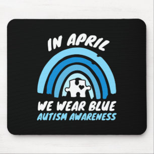 Tapis De Souris Sensibilisation sur l'autisme Bleu Avril Aimer Sup