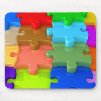 Tapis De Souris Sensibilisation sur l'autisme Mousepad 3D Multicol