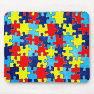 Tapis De Souris Sensibilisation sur l'autisme-Puzzle par Shirley T