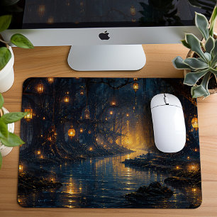 Tapis De Souris Sentier de lanterne magique Art forestier