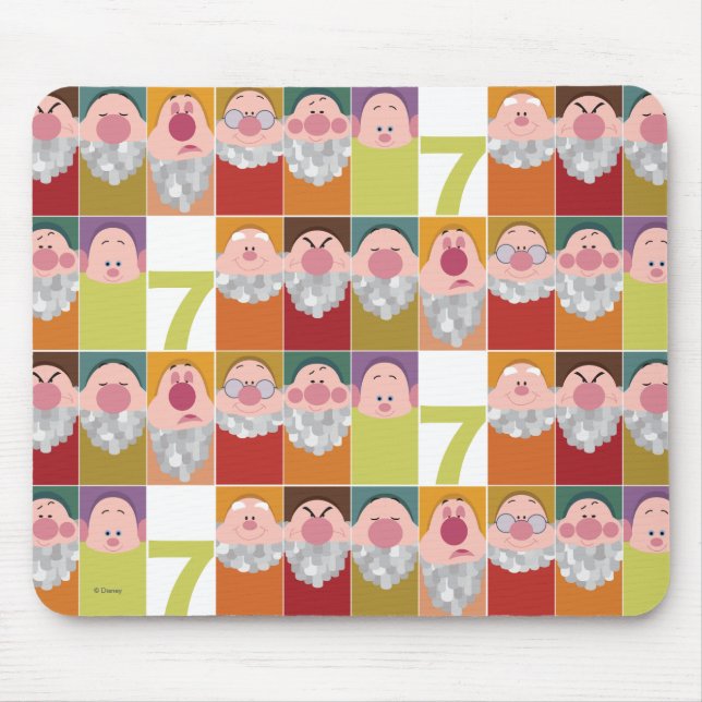 Tapis De Souris Sept nains Stylisé Caractère Art (Devant)