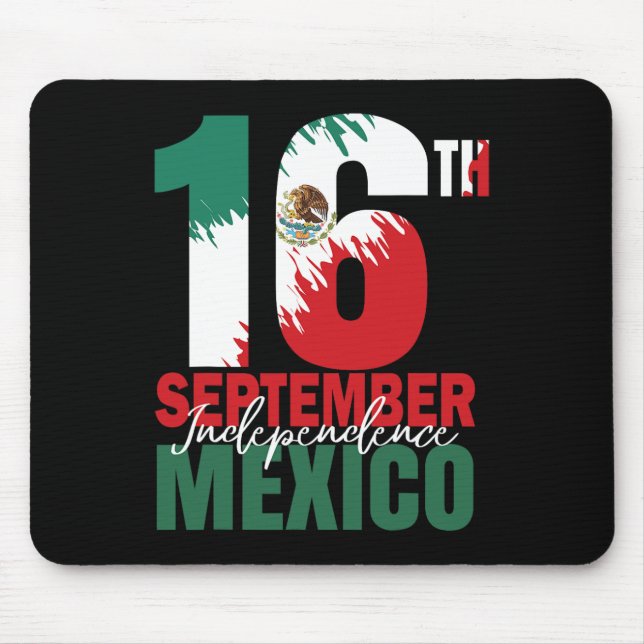 Tapis De Souris Septembre Fête de l'Indépendance Mexicaine Chemise (Devant)