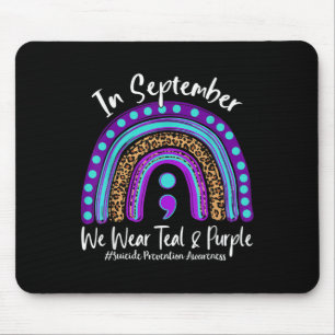 Tapis De Souris Septembre Nous Portons Turquoise & Purple Suic