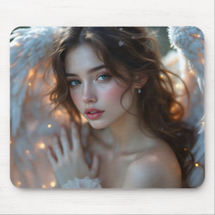 Tapis De Souris Seraph Twilight - Angel brillant de lumière du soi