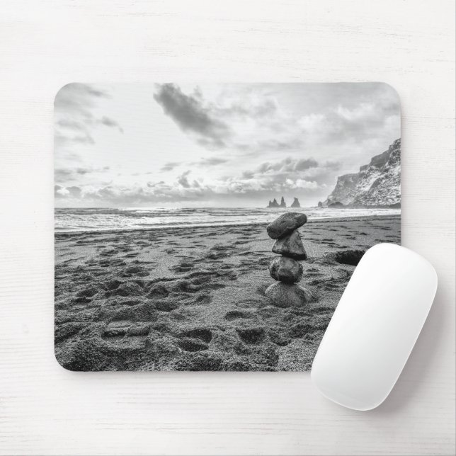 Tapis De Souris Serene Beach Cairn (Avec souris)