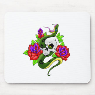 Tapis De Souris Serpent, crâne, et crâne