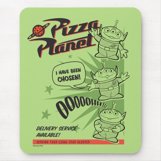 Tapis De Souris Service de livraison de pizza Planet Retro Graphis (Devant)