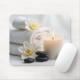 Tapis De Souris Serviettes spas et fleurs de Magnolia