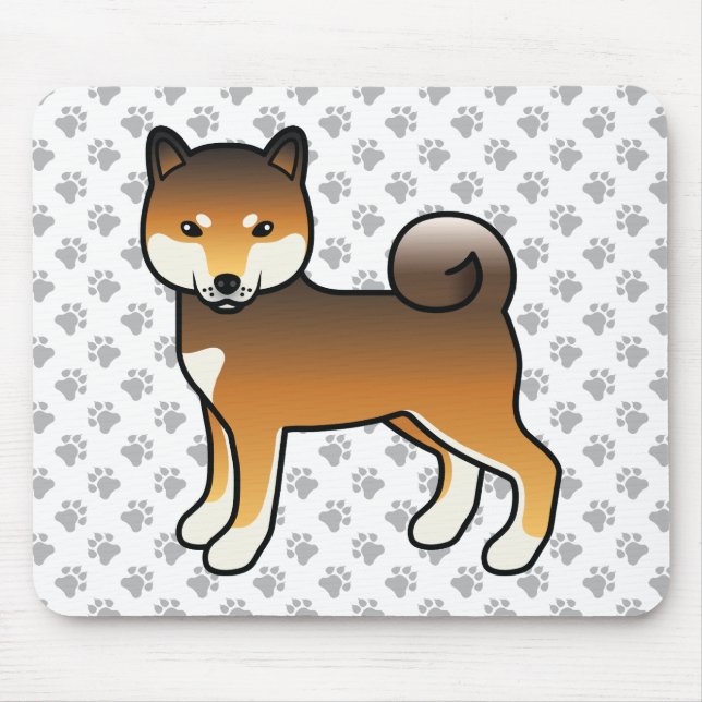 Tapis De Souris Sesame rouge Shiba Inu Dessin Chien & Patrouilles (Devant)