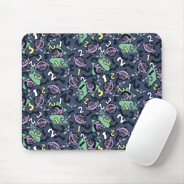 Tapis De Souris Sésame Sésame | Count von Count Doodle Motif (Avec souris)