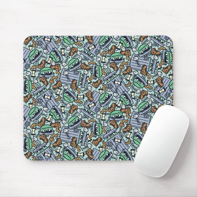 Tapis De Souris Sésame Sésame | Oscar le Motif de groupe (Avec souris)