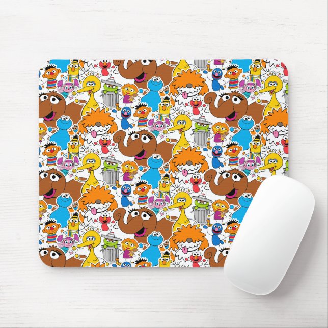 Tapis De Souris Sesame Street Pals Doodley Motif (Avec souris)