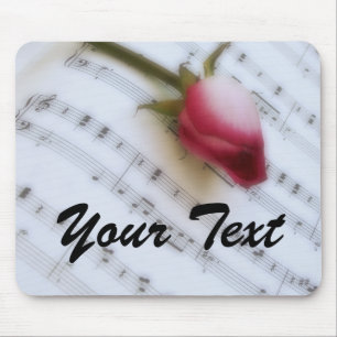 Tapis De Souris S'est levé sur la feuille de musique Mousepad