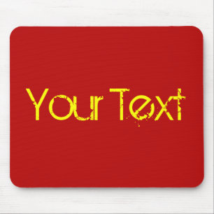 Tapis De Souris SEULEMENT COULEUR / rouge + votre texte
