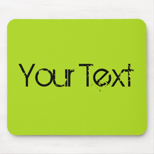 Tapis De Souris SEULEMENT COULEUR / vert clair + votre texte (Devant)