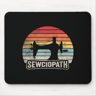 Tapis De Souris Sewciopath Drôle Couture Broderie Rétro Vintage