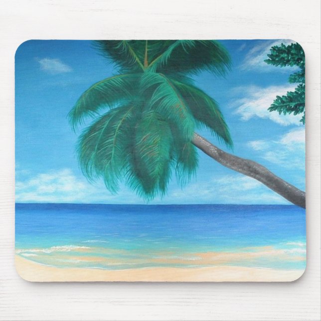 Tapis De Souris "Seychelles" - Tropical Island Ocean Art Mouse Pad (Devant)