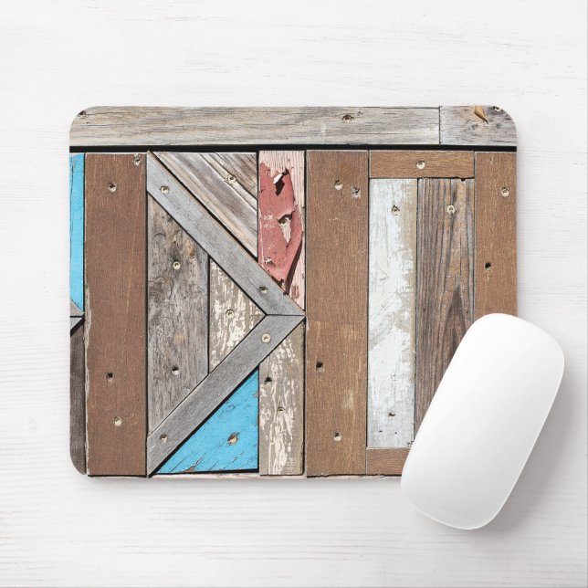 Tapis De Souris Shabby Chic Wood Abstrait (Avec souris)