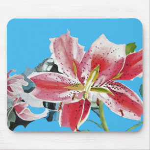 Tapis De Souris Shabby Lily Lillies Art Ordinateur Souris Mat Pad