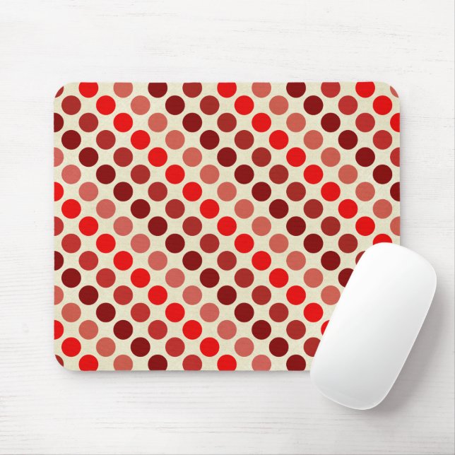 Tapis De Souris Shades of Red Pois par Shirley Taylor (Avec souris)
