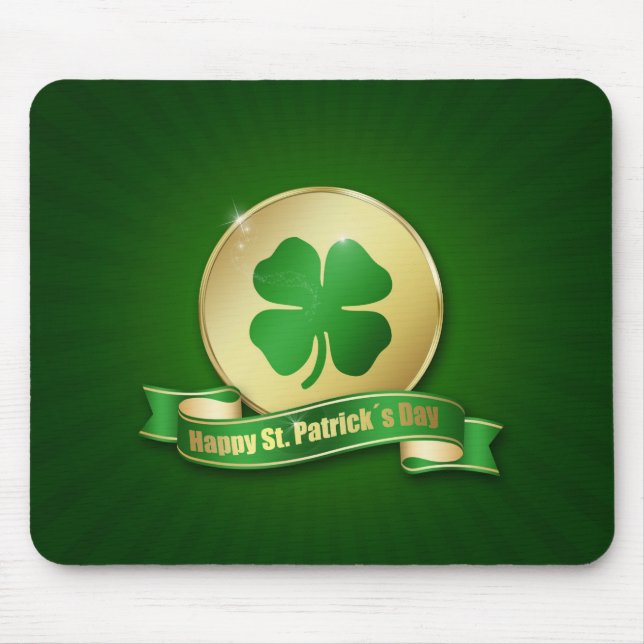 Tapis De Souris Shamrock de la pièce de la Saint-Patrick (Devant)