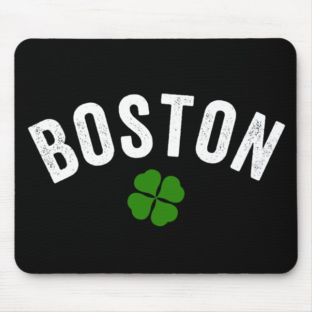 Tapis De Souris Shamrock d'Irlandais de Boston (Devant)
